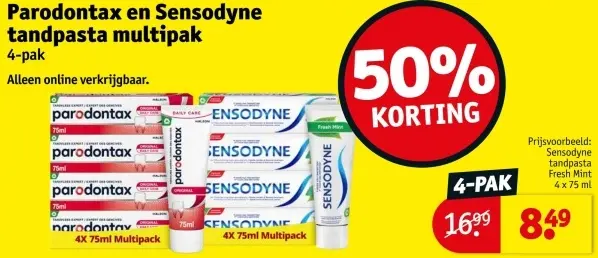 Aanbieding: Tandpasta multipak