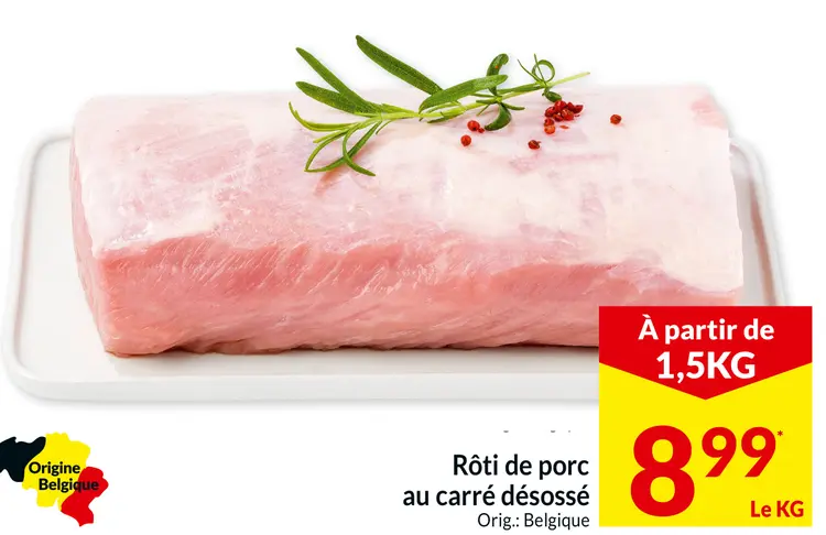 Offre: Rôti de porc au carré désossé