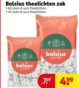 Aanbieding: theelichten zak