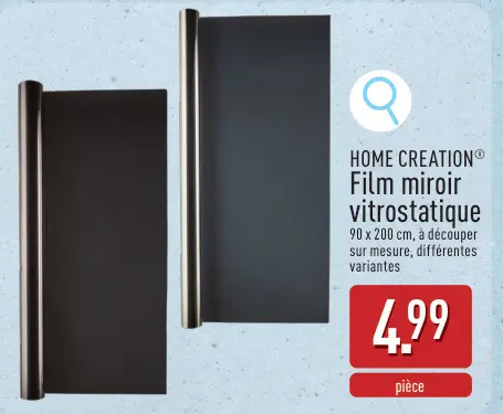 Offre: Film miroir vitrostatique