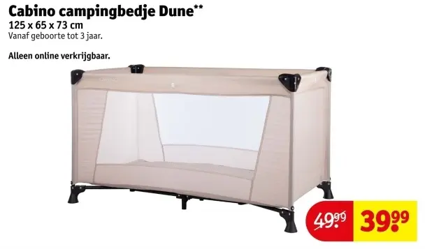 Aanbieding: Campingbedje Dune