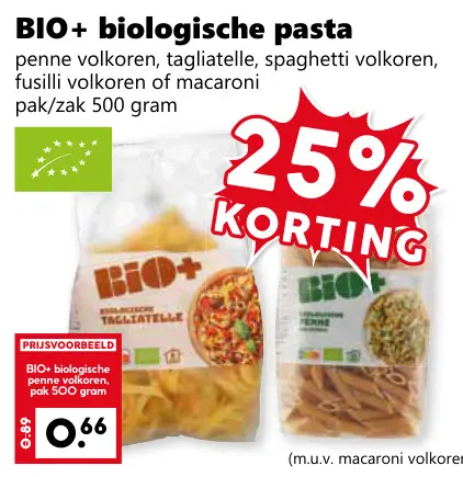Aanbieding: biologische pasta