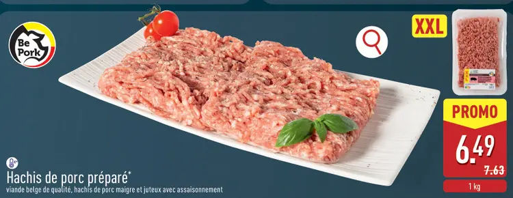Offre: Hachis de porc préparé
