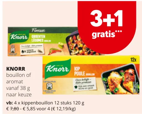 Promotie: bouillon of aromat