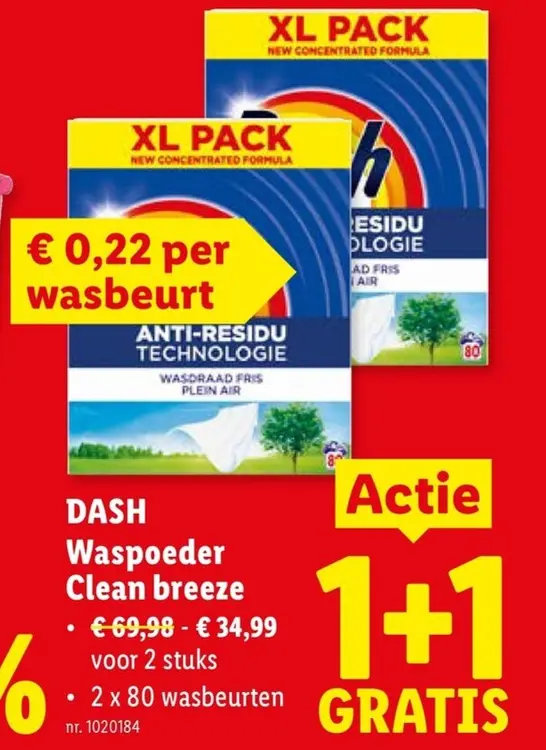 Promotie: Waspoeder Clean breeze
