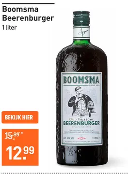 Aanbieding: Boomsma Beerenburger 100CL Jenever, Bitter & Vieux
