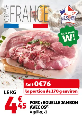 Promotie: Porc: rouelle jambon avec os