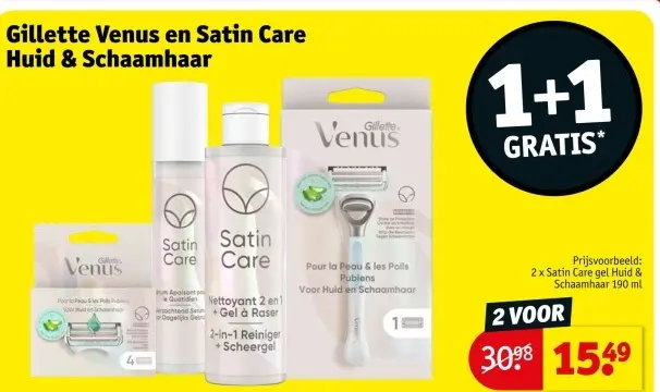 Promotie: Gillette Venus en Satin Care Huid & Schaamhaar