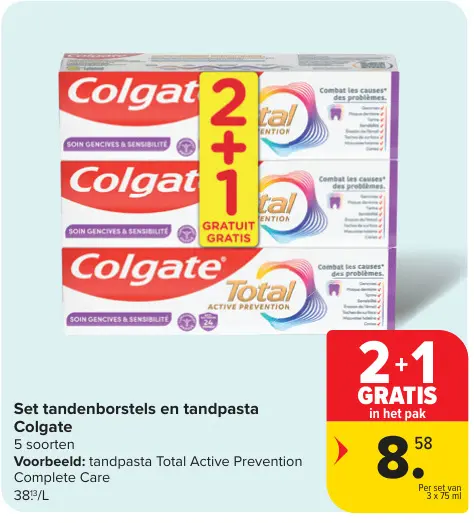Promotie: Set tandenborstels en tandpasta