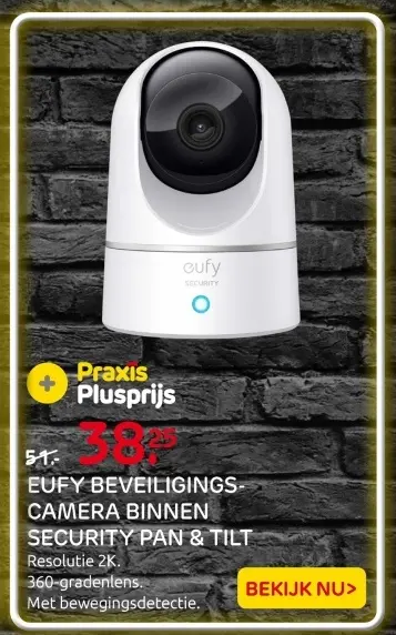 Aanbieding: Beveiligings-camera binnen security pan & tilt