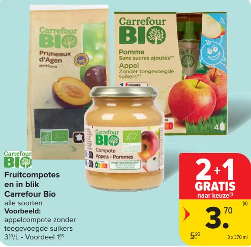 Promotie: Fruitcompotes en in blik