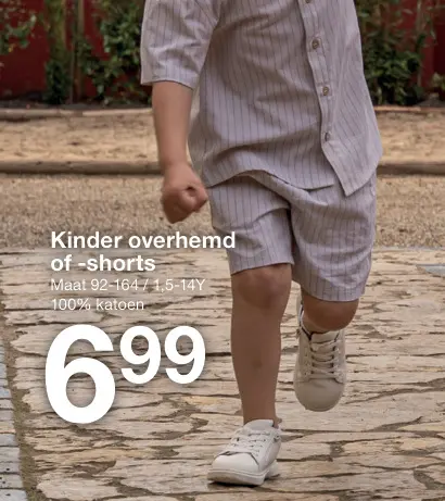 Aanbieding: Kinder overhemd of -shorts