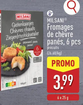 Offre: MILSANI® Fromages de chèvre panés
