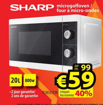Aanbieding: SHARP microgolfoven / four à micro-ondes