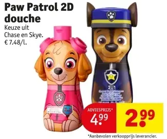 Promotie: Paw Patrol 2D douche