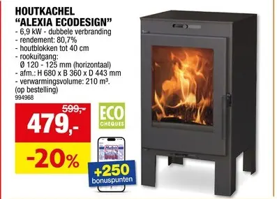 Promotie: Alexia houtkachel 6,9kW