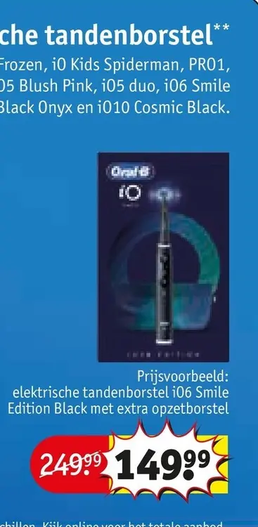 Aanbieding: Eelektrische tandenborstel iO6 Smile Edition Black