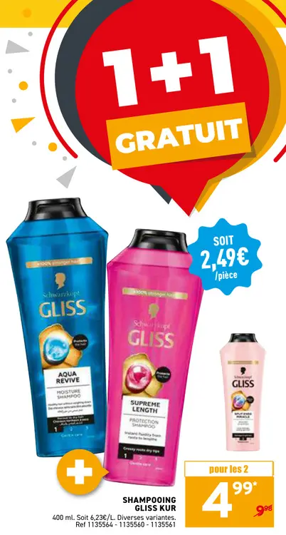 Offre: Shampooing GLISS kur