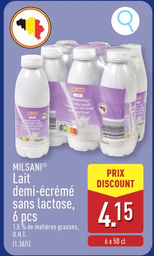 Offre: Lait demi-écrémé sans lactose