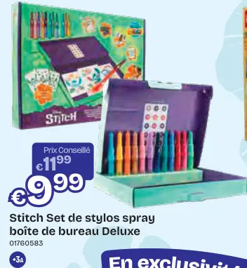 Offre: Set de stylos spray boîte de bureau Deluxe