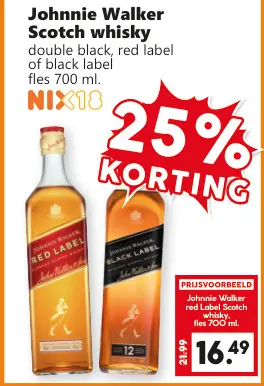 Aanbieding: Johnnie Walker Scotch whisky