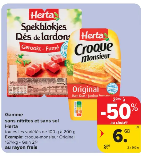 Offre: Gamme sans nitrites et sans sel