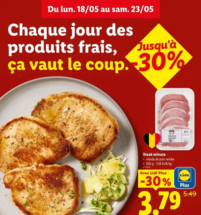 Offre: Steak minute