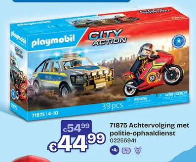 Promotie: 71875 Playmobil Achtervolging met politie-ophaaldienst