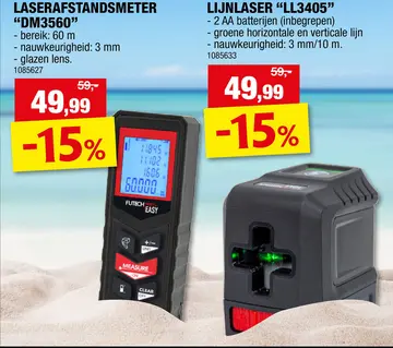 Aanbieding: Futech Easy DM3560 laserafstandsmeter 60m