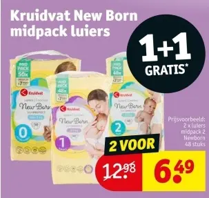 Aanbieding: New Born midpack luiers