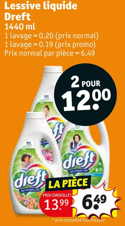 Offre: Lessive liquide 1440 ml