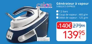 Offre: Générateur à vapeur SV8022CO EXPRESS