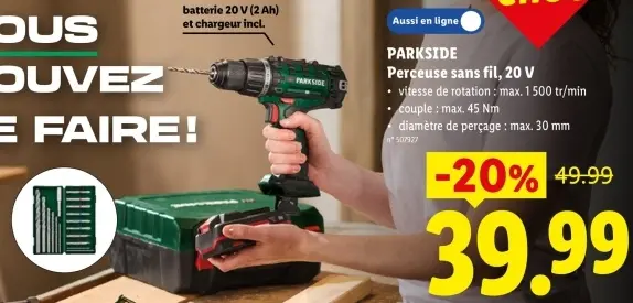 Offre: Perceuse sans fil