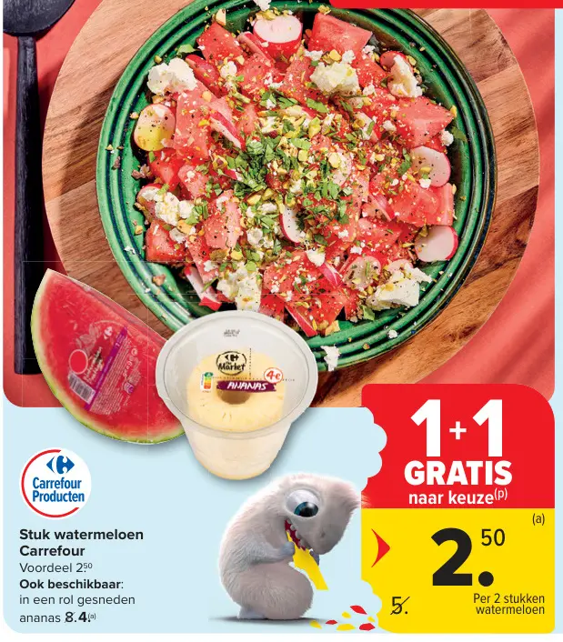 Promotie: Stuk watermeloen