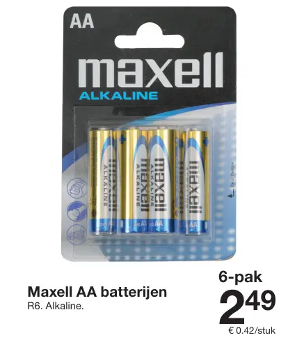 Aanbieding: Maxell AA batterijen