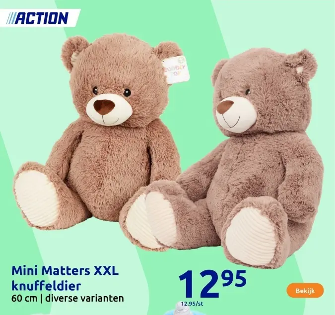 Aanbieding: Mini Matters XXL knuffeldier