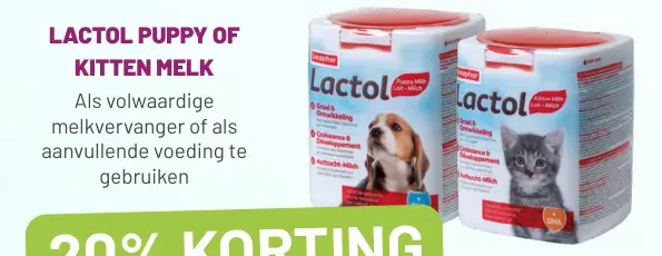 Aanbieding: Lactol Puppy of Kitten Melk