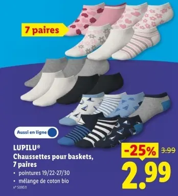 Offre: Chaussettes pour baskets