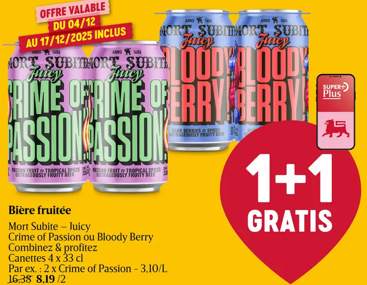 Offre: Biere fruitée | 7.2% | Cannette