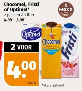Aanbieding: Chocomel, Fristi of Optimel