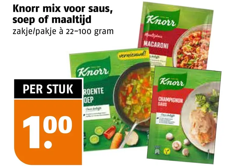 Aanbieding: mix voor saus, soep of maaltijd