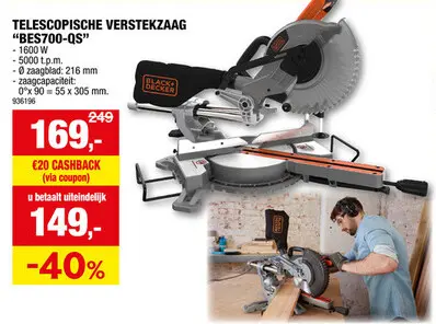 Promotie: Telescopische verstekzaag