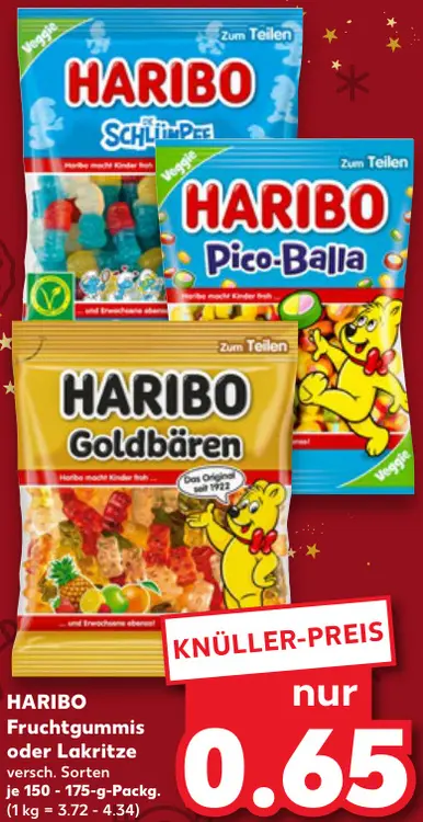 Aanbieding: Fruchtgummis oder Lakritze