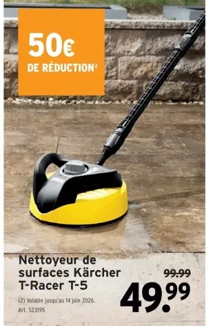 Offre: Nettoyeur de surfaces Kärcher T-Racer T-5