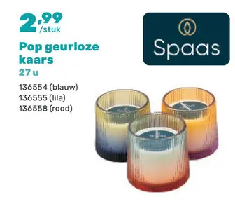 Promotie: Pop geurloze kaars