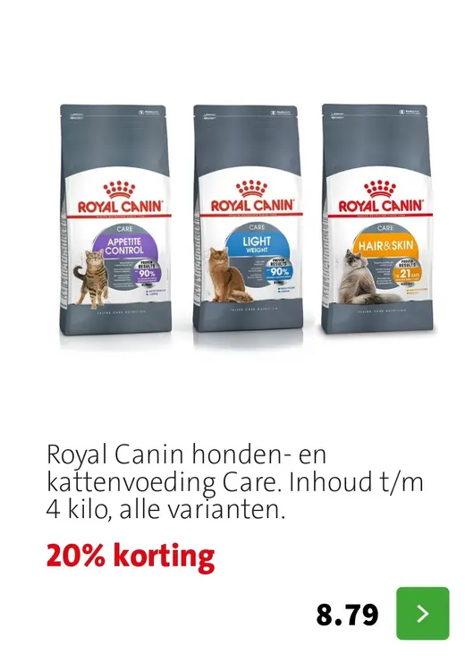 Aanbieding: Royal Canin honden- en kattenvoeding Care