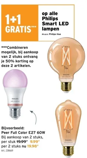 Promotie: Philips smart LED lampen