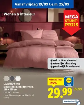 Aanbieding: Mousseline dekbedovertrek