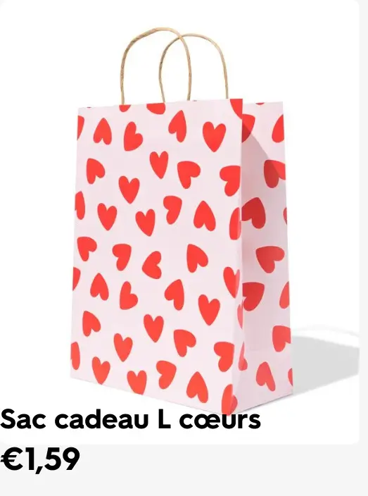 Offre: Sac cadeau L cœurs