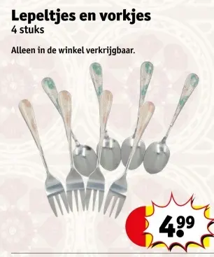 Aanbieding: Lepeltjes en vorkjes